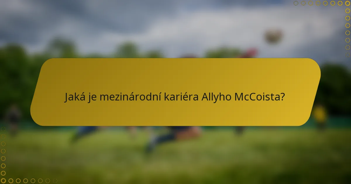 Jaká je mezinárodní kariéra Allyho McCoista?